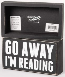 Alternative view of Primitives by Kathy 19422 Box Sign, 7" x 4", I'm Reading