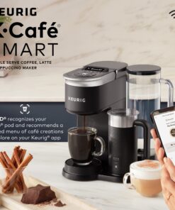 Keurig K-Cafe SMART Single Serve K-Cup Pod Coffee, Latte and Cappuccino Maker, Black 56 81UxJ2KKkFL