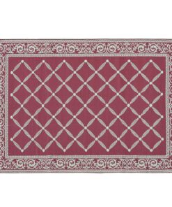 Stylish Camping 116095 6-feet by 9-feet Reversible Mat, Plastic Straw Rug, Large Floor Mat for Outdoors, RV, Patio, Backyard, Picnic, Beach, Camping (Burgundy/Beige) 6'x9' Burgundy/Beige 20 81UxbJzaxZL