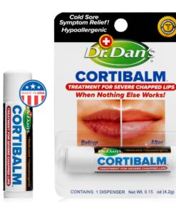 Dr. Dan's Cortibalm - 1 Pack - for Dry Cracked Lips - Healing Lip Balm for Severely Chapped Lips - Designed for Men, Women and Children 0.14 Ounce (Pack of 1) 23 81UxgYyEV3L
