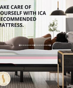 EGOHOME 12 Inch King Mattress, Gel Cooling Memory Foam Mattress for Back Pain Relief, Manchester United Mattress Bed in a Box, Made in USA, CertiPUR-US Certified, 76”x80”x12”White Bamboo Charcoal 14 81UyGaclT5L