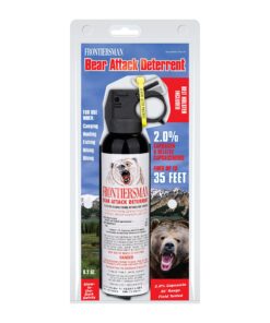 SABRE Frontiersman 9.2 oz. Bear Spray, Maximum Strength 2.0% Major Capsaicinoids, Powerful 35 ft. Range Bear Deterrent, Outdoor Camping & Hiking Protection, Quick Draw Holster & Multipack Options Black3 28 81UyT31XkcL
