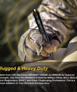 TF TAKEFLIGHT Ultimate Gift for Him - Multi-Tool Tactical Pen for Men - Self Defense, EDC LED Flashlight & Pen - Ideal for Military & Outdoor Survival Gear - Unique Pen Gift for Brother or Dad 20 81UzS5tdAqL 1