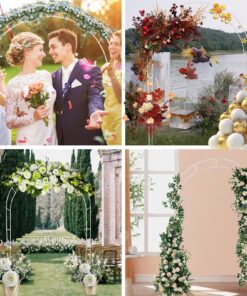 Adorox 7.8ft Backdrop Stand - Balloon Arch Kit, Stable Balloon Arch Frame, Metal Wedding Arch for Wedding Birthday Party Baby Shower Decoration(White) 1 White 1pc 27 81V 6IEChL