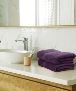 Utopia Towels 8-Piece Premium Towel Set, 2 Bath Towels, 2 Hand Towels, and 4 Wash Cloths, 600 GSM 100% Ring Spun Cotton Highly Absorbent Towels for Bathroom, Gym, Hotel, and Spa (Plum) Plum 25 81V25mKGGL