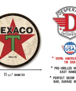 Alternative view of Tin Signs TSN1798-BRK Texaco Round, 11.75 x 11.75 x 0.1 inches