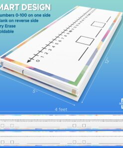 0-100 Dry Erase Number Line Board Double Sided 4 Feet Number Lines for Students with a Red & Black Dry Erase Marker Featuring 0-100 Number Line on One Side and Blank Line on The Reverse Side Set of 1 Board/2 Markers 29 81V2Mjanp1L