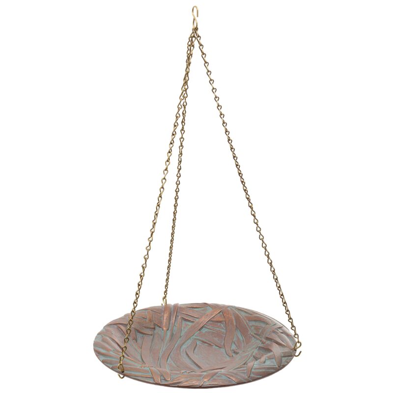 Whitehall Products Dragonfly Hanging Birdbath, Copper Verdi