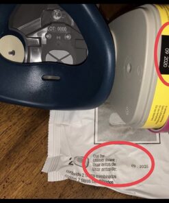 3M P100 Respirator Cartridge/Filter 60923, 1 Pair, Helps Protect Against Organic Vapors, Acid Gases, and Particulates,Magenta, Yellow 17 81V38y4jI9L