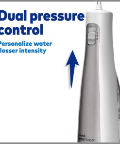 Waterpik Water Flosser Cordless Dental Oral Irrigator for Teeth with Portable Travel Bag and 3 Jet Tips, Cordless Freedom ADA Accepted, WF-03, White 18 81V43GPx7PL