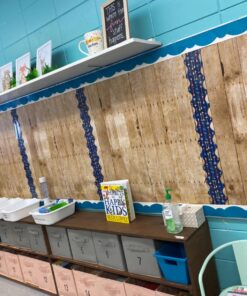 Fadeless Bulletin Board Paper, Fade-Resistant Paper for Classroom Decor, 48” x 50’, Weathered Wood, 1 Roll 4-Feet by 50-Feet 33 81V5jYjhf0L