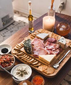 Charcuterie Boards Gift Set - Elegant Gifts for Women - Bambüsi Cheese Board Set with Serving Utensils - House Warming Gifts New Home, Wedding Gifts, Kitchen Gadget & Wine Gifts for Christmas 41 81V76hBt8L