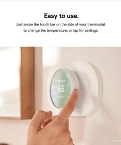 Google Nest Thermostat - Smart Thermostat for Home - Programmable Wifi Thermostat - Snow 39 81V8F81XipL
