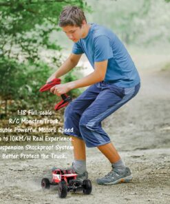 Click N' Play Remote Control Car 4WD Off Road Rock Crawler Vehicle 2.4 GHz, Red 19 81V8jQup3L