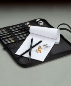 Drawing and Sketching Pencil Set In Zippered Carrying Case 16 Piece Set 22 81V9BV 5O L
