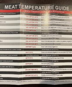 Meat Thermometer Digital, Meat Thermometers for Grilling and Cooking, Waterproof Instant Read Food Thermometer with Accurate Readings, Large LED Backlit Display and Foldable Probe for Kitchen & BBQ Black 39 81V9KWpDvL