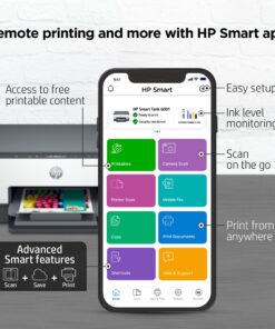 HP Smart -Tank 6001 Wireless Cartridge-Free all in one printer, this ink -tank printer comes with up to 2 years of ink included, with mobile print, scan, copy (2H0B9A) 49 81V9Q hTyIL