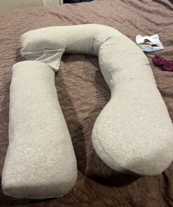 Pharmedoc Pregnancy Pillows, U-Shape Full Body Pillow – Jersey Cover Grey – Pregnancy Pillows for Sleeping – Body Pillows for Adults, Maternity Pillow and Pregnancy Must Haves U Grey 33 81VAaQcBi1L