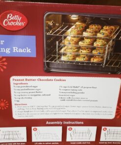 Nifty 3-in-1 Baking Rack – Nickel Chrome Plating, Cooling & Baking Rack, Multipurpose Kitchen Accessory, Folds Flat for Easy Storage, Use for Cookies, Pizzas, Baked Goods 29 81VB8MXwpuL