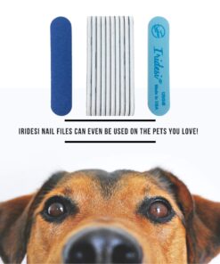 Iridesi Professional Mini Blue Finger Nail Files 120/240 Washable Emery Boards 3-1/2 Inches Long 50 Fingernail Files Per Pack 50 Pack 16 81VBFVfh7aL