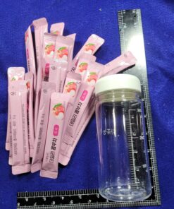 Garden Kombucha Tea, Powder 5g x 20 Sachets (100g/3.52oz) Probiotics, Prebiotics, Sugar Free, Black Tea, Healthy Drink with Bottle (FREE BOTTLE SHAKER) (Peach) Peach 39 81VBIFavgCL