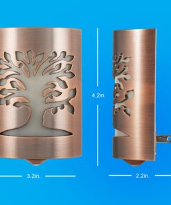 GE CoverLite LED Night Light, Decorative, Plug-In, Smart Dusk-to-Dawn Sensor, Home Décor, Ideal for Bedroom, Bathroom, Kitchen, Hallway, 1 Pack, 29846, Oil Rubbed Bronze | Tree of Life Oil Rubbed Bronze - Tree of Life 25 81VBOnFB9RL