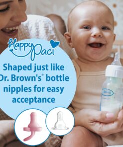 Alternative view of Dr. Brown's HappyPaci 100% Silicone Pacifier 0-6m, BPA Free, White, Pink, Light Pink, 3 Ct 3 Pack, Variety Pack - Pink, Light Pink, White