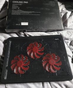 Havit HV-F2056 15.6-17 Inch Laptop Cooler Cooling Pad - Slim Portable USB Powered (3 Fans) (Black+Red) Black+Red 47 81VBnoNhAL