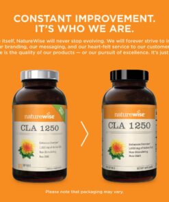 NatureWise CLA 1250 Support Exercise Naturally (2-Month Supply), Support Fitness goals, Supports healthy energy levels 180 Count 180 Count (Pack of 1) 28 81VBtwrxk L