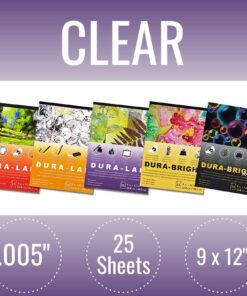 Alternative view of Grafix P05DC0912 9 x 12”, Pad of 25 – Ultra-Clear .005” Film, Acetate Alternative, Glossy Surface for Coverings, Stencils, Color Separation, Window Applications, Transparencies .005" (5 mil) 9 x 12" Clear