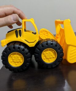 Amazon Basics Toy Construction Vehicle Set, Dump Truck and Bulldozer, Indoor/Outdoor, 10-Inch, Pack of 2, Yellow, 10.25" x 12" x 5.75" 60 81VGXzFKn8L