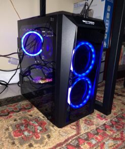 SkyTech Blaze II Gaming Computer PC Desktop – Ryzen 5 2600 6-Core 3.4 GHz, NVIDIA GeForce GTX 1660 6G, 500G SSD, 8GB DDR4, RGB, AC WiFi, Windows 10 Home 64-bit 2600 | GTX 1660 41 81VHmrPlC L