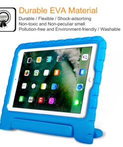Fintie Case for iPad 6th Generation 2018 / iPad 5th Generation 2017 / iPad Air 2 / iPad Air (9.7 Inch) - Kiddie Series Light Weight Shock Proof Convertible Handle Stand Cover Kids Friendly, Blue 18 81VIkhSdWXL