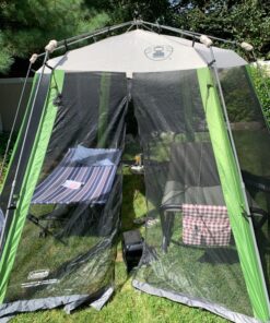 Coleman Skylodge Screened Canopy Tent with Instant Setup, 10x10/15x13ft Portable Screen Shelter with 1-Minute Setup for Bug-Free Lounging, Great for Picnic, Yard, Beach, Park, Camping, & More 15 X 13 Feet Green 47 81VJyS7Q7FL