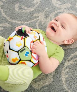 Fisher-Price Laugh & Learn Baby Musical Learning Toy, Singin’ Soccer Ball Plush With Songs Sounds & Phrases For Ages 6+ Months Retail Packaging 20 81VKKpwyzRL