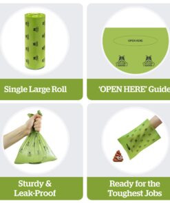 Pogi’s Dog Poop Bags - 500 Unscented Doggie Poop Bags for Yards - Leak-Proof Dog Waste Bags - Ultra Thick, Extra Large Poop Bags for Dogs & Cats (Single Large Roll) 500 Count (Pack of 1) 22 81VLV8nNYbL
