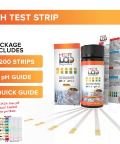 pH Test Strips 4.5 to 9.0 (200 ct) for Urine and Saliva Body pH Testing. Urinalysis Reagent Test Strips for Acidity and Alkalinity. Alkaline Diet Food and Acid pH Testing 23 81VNa2XarL