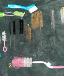 15Pcs Food Grade Multipurpose Bottle Brushes for Cleaning,Cleaner Brush,Include Straw Brush|Bottle Brush|Blind Duster|Pipe Cleaner,Small,Long,Soft,Stiff Kit for Baby Bottle,Nipple,Tube,Jar,Bird Feeder Multicolor 18 81VOIgGrdpL