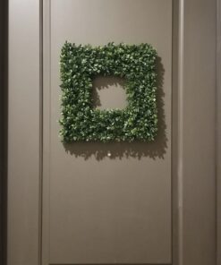 Home Boxwood Wreath-16.5-Inch Square UV Resistant Artificial Spring, Summer, Fall or Winter Outdoor/Indoor Wreaths for Front Door by Pure Garden, 16.5x3, Green 32 81VOwo8sIJL