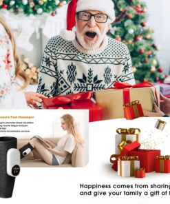 LINGTENG Leg Massager, Calf Air Compression Massager with Heat, Cordless Leg Massager for Circulation and Pain Relief, Calf Massager with 3 Intensities, Gifts for Women (Only Single) Black 33 81VPA6lCu6L