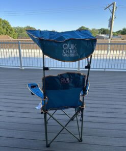Quik Shade MAX Shade Relaxing Chair With Cup Holders, Foldable, Aluminum, Blue 54 81VQybmE XL