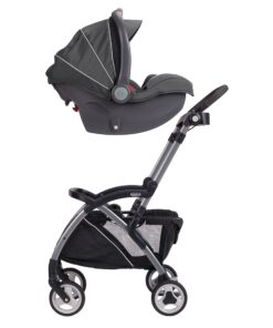 Graco SnugRider Elite Car Seat Carrier, Lightweight Frame, Travel Stroller Accepts any Graco SnugRide Infant Car Seat, Black 4-Wheel 22 81VRmHv80JL