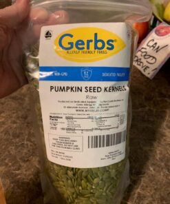 GERBS Raw Pumpkin Seed Kernels 2 LB. Resealable Bag, Top 14 Allergy Free Foods, Healthy Protein & Magnesium Packed Superfood Snack, Non GMO, No Oils, No Preservatives, Gluten & Peanut Free, Vegan, Keto, Kosher, Shelled Pepitas grown in Canada 30 81VTWLqe87L
