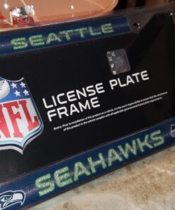 Rico Industries Seattle Seahawks Bling Chrome License Plate Frame with Glitter Accent 6 x 12.25-inches #1 Mom 30 81VTbNOmxkL