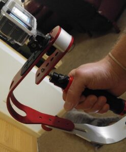 AFUNTA Pro Handheld Video DSLR Camera Stabilizer Steady Compatible GoPro Cannon Nikon Sony Camera Cam Camcorder DV Smartphone up to 2.1 lbs with Smooth Pro Steady Glide -Red/Silver/Black 25 81VTokDkQzL