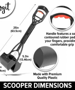 Dogit Jawz Waste Scooper - Dog Pooper Scooper for Easy Grass and Gravel Pick Up 25 81VTzRKpyOL