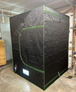 VIVOSUN S558 5x5 Grow Tent, 60"x60"x80" High Reflective Mylar with Observation Window and Floor Tray for Hydroponics Indoor Plant for VSF6450 60"x60"x80" Black 58 81VUGrl6tdL