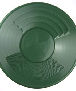 SE 14 Inch Gold Panning Pan - Dual Riffles for Easier Mining and Prospecting, Green 14" 18 81VVooGaoJL