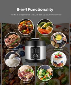 CUCKOO Pressure Cooker 10 Menu Options: Steamer, Slow Cook, Sauté, Porridge, & More, User-Friendly LED Display, Stainless Steel Inner Pot, 24 Cup / 6 Qt. (Uncooked) CMC-ZSN601F Black 11 81VVsPRx0BL