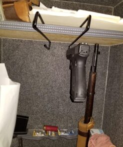 Safety Storage Easy Use Gun Hanger - Made in USA - Original Handmade Pistol Hangers for Gun Safe Organization - for Handguns Over .22 Caliber 6 Pack 34 81VW040b83L